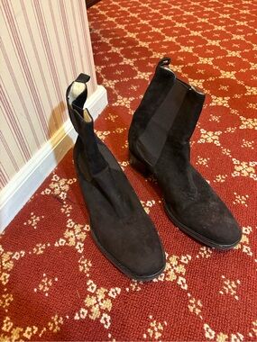 Black Suede Chelsea Boots - women’s Ankle Boots